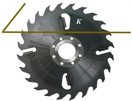 Нож выше уровня стола